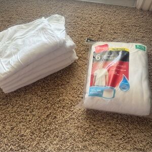 Hanes Mens Basic White XL T-Shirts